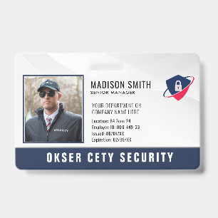 Customised Name and Photo   Security ID Card  Badge