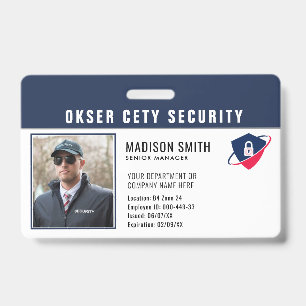 Customised Name and Photo Security ID Card Badge