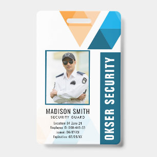 Customised Name and Photo Security ID Card Badge