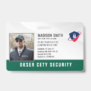 Customised Name and Photo   Security ID Card  Badge
