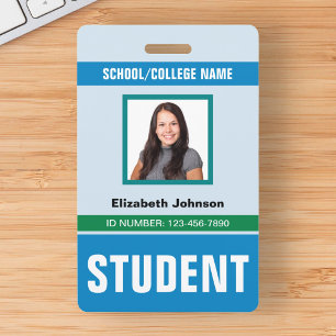 Customised Name and Photo Student ID Card Badge