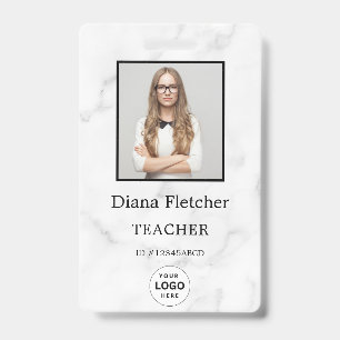 Customised Name and Photo Teacher ID Card Badge