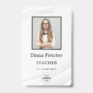 Customised Name and Photo Teacher ID Card Badge