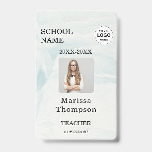 Customised Name and Photo Teacher ID Card Badge