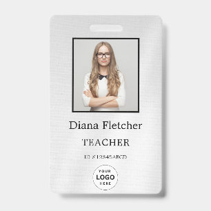 Customised Name and Photo Teacher ID Card Badge