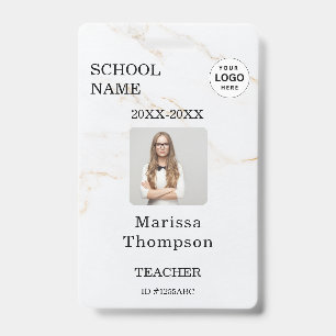 Customised Name and Photo Teacher ID Card Badge