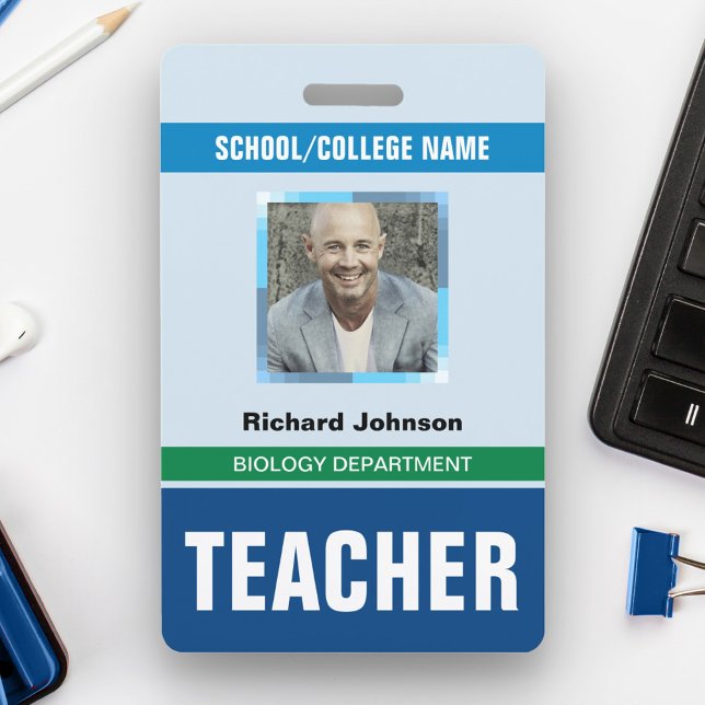 Customised Name and Photo | Teacher ID Card ID Badge (Creator Uploaded)