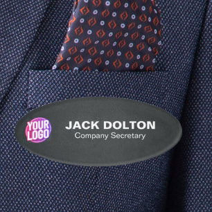 Customised Name Badge with Logo and Job Title