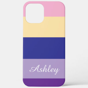 Customised Name Colourful Stylish Modern Elegant iPhone 12 Pro Max Case