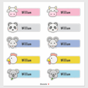 Customised Name Cute Kawaii Daycare Stickers