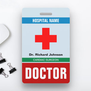 Customised Name Doctor ID Card Badge