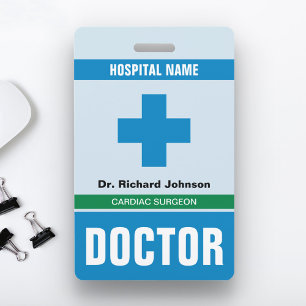 Customised Name Doctor ID Card ID Badge