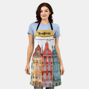Customised Name Dutch Houses Apron with scripture