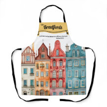 Customised Name Dutch Houses Apron with scripture