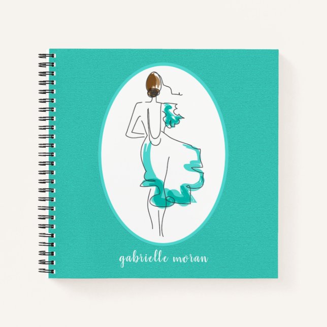 Customised Name Fashion Illustration Journal/ Notebook (Front)