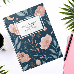 Customised Name Floral BOHO Journal/ Notebook