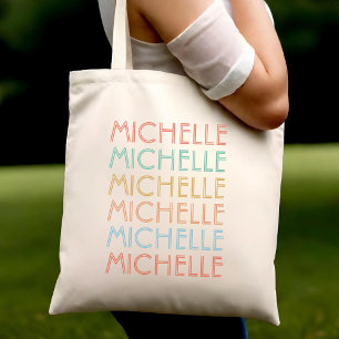 Customised Name Gifts For Her Children Women Girls Tote Bag