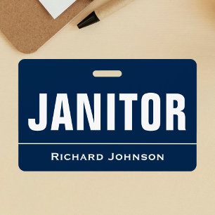 Customised Name Janitor ID Badge