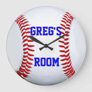 Customised Name Location Baseball Wall Clock
