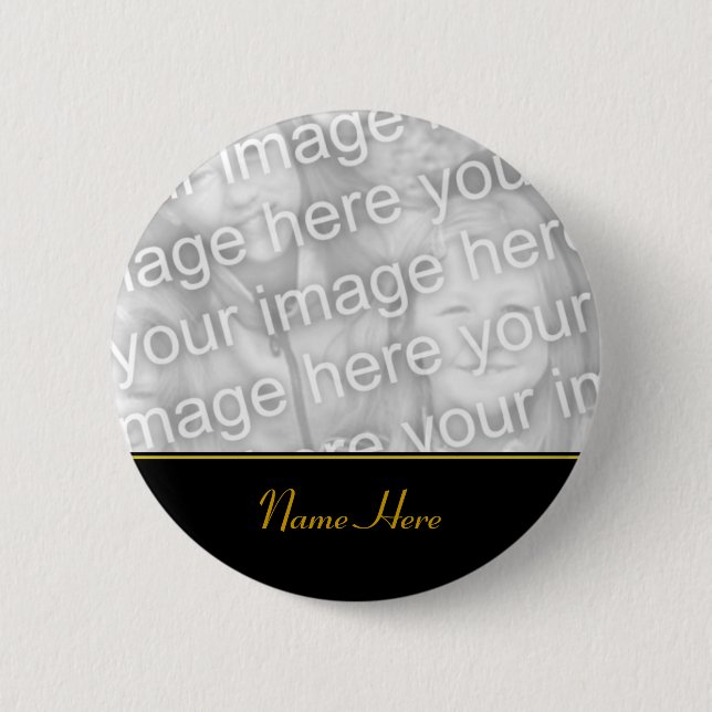 Customised Name Memorial Photo Button (Front)