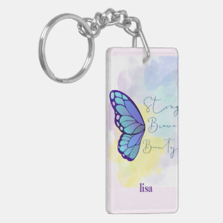 customised name modern women key ring