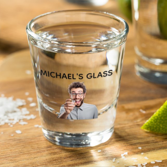 Customised name Monogram Photo Gift  Shot Glass (Creator Uploaded)