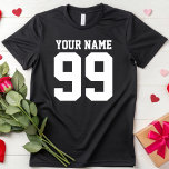 Customised Name Number Gift Personalised Sport Fan T-Shirt<br><div class="desc">Customised Name Number Gift Personalised Sport Fan T-Shirt</div>