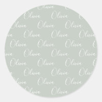 Customised Name Script Green