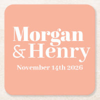 Customised Name Simple Modern Elegant Mono Wedding