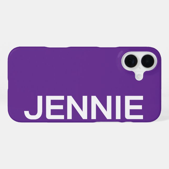 Customised Name Stylish Elegant Modern Minimal  iPhone Case (Back Horizontal)