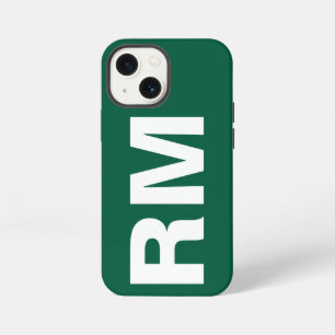 Customised Name Stylish Modern Elegant Dark Green iPhone 13 Mini Case