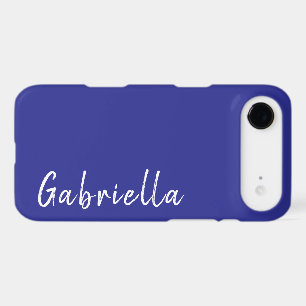 Customised Name Stylish Modern Minimal Dark Blue 