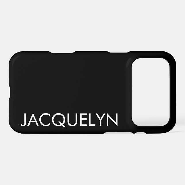 Customised Name Stylish Modern Minimal Monogram  (Back Horizontal)