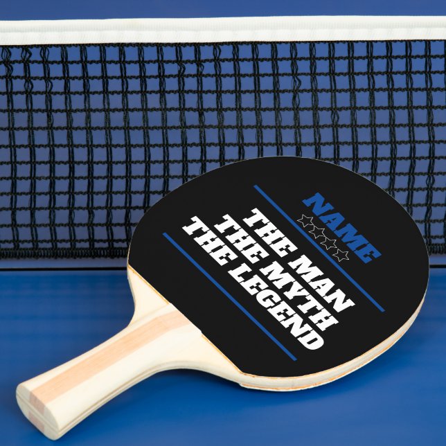 Customised Name The Man The Myth The Legend Ping Pong Paddle (Insitu)