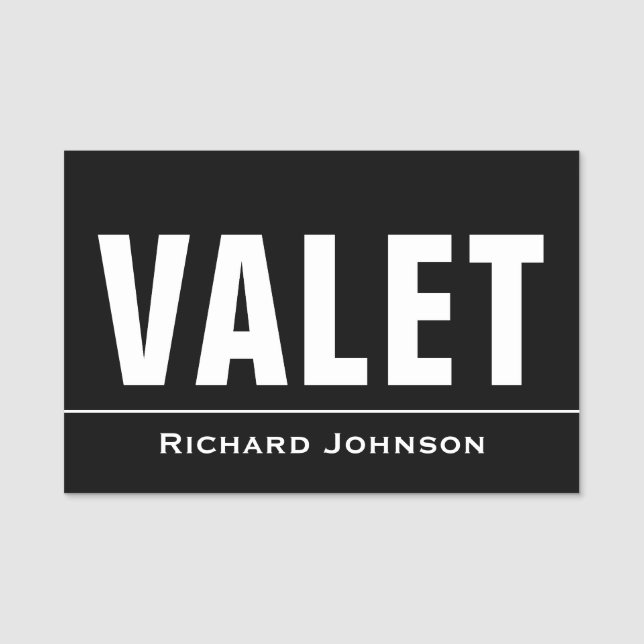 Customised Name Valet Name Tag (Front)