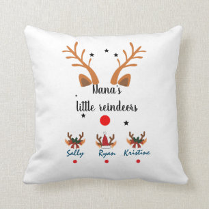 Customised Nana's little reindeer T-Shirt Coffee M Cushion