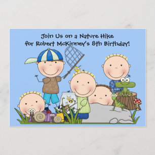 Customised Nature Hike Birthday Invitation