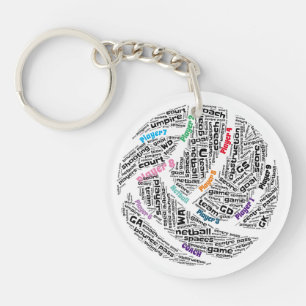 Customised Netball Team Acrylic Key chain