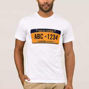 *Customised New New York Vehicle Licence Plate T-Shirt