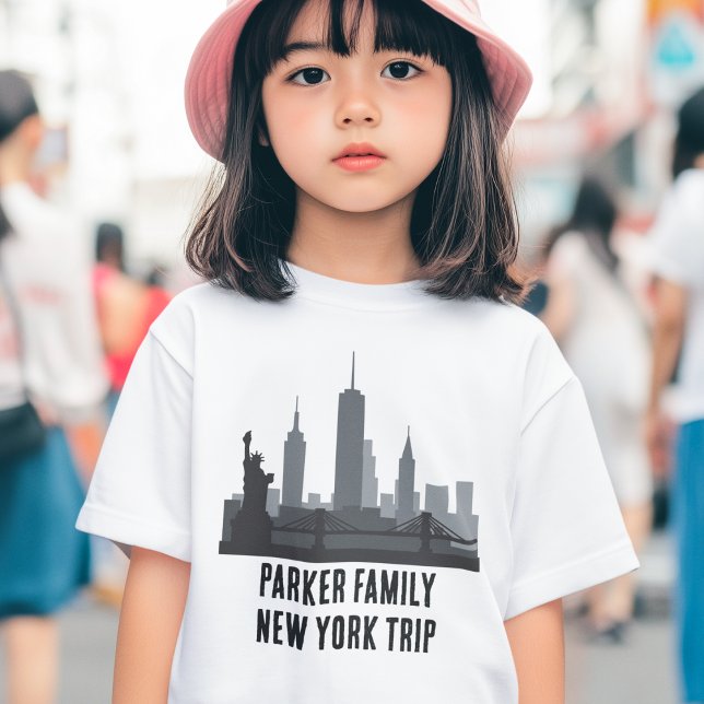 Customised New York Trip Skyline Statue of Liberty Toddler T-Shirt (Creator Uploaded)