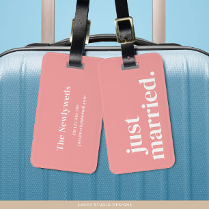Customised Newlyweds Luggage Tag