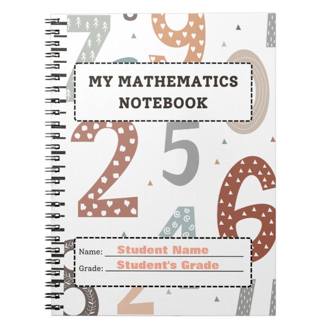 Customised Notebooks for School – Personalised  (Front)