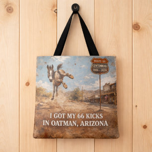 Customised Oatman Donkey Route 66 Centennial Gift Tote Bag