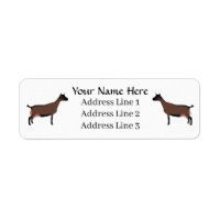 Customised Oberhasli Dairy Goat Address Label