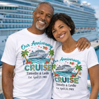 Customised Our Anniversary Cruise Faux Embroidery
