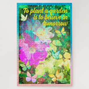 Customised Pastel Abstract Rose Garden Jigsaw Puzzle