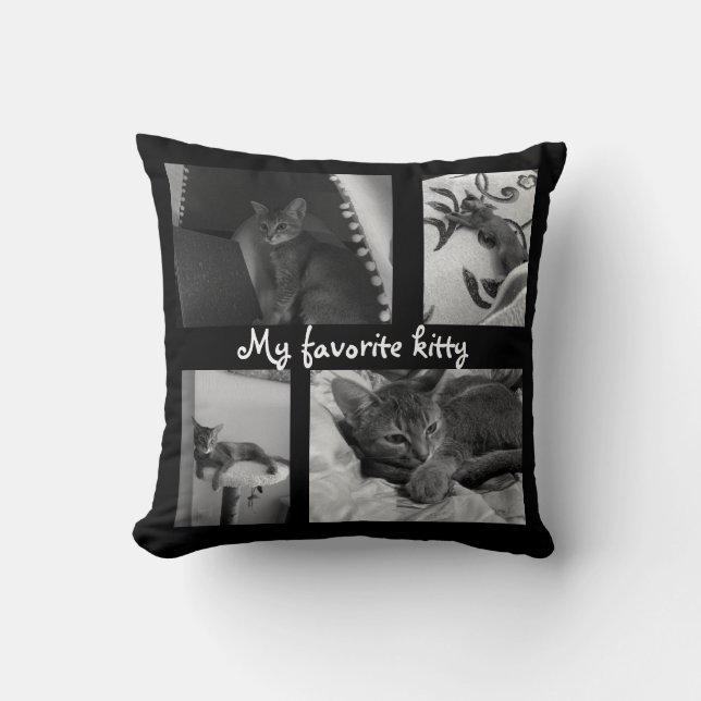 Customised personalised patches squares frames bla cushion (Front)