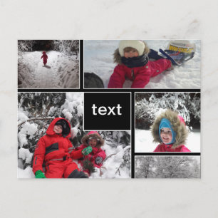 Customised personalised patches squares frames bla postcard