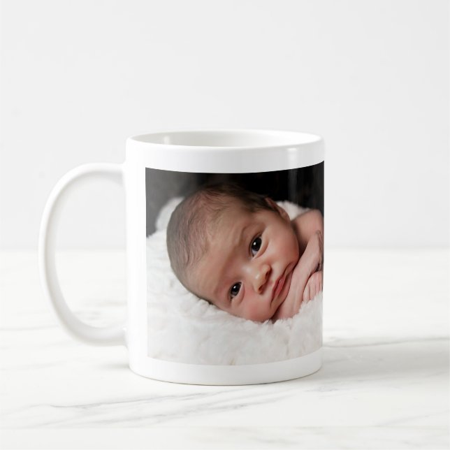 Customised Personalised Photo Birth Baby Mug (Left)