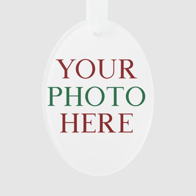 Customised Personalised Photo Double Sided DIY Ornament (Front)